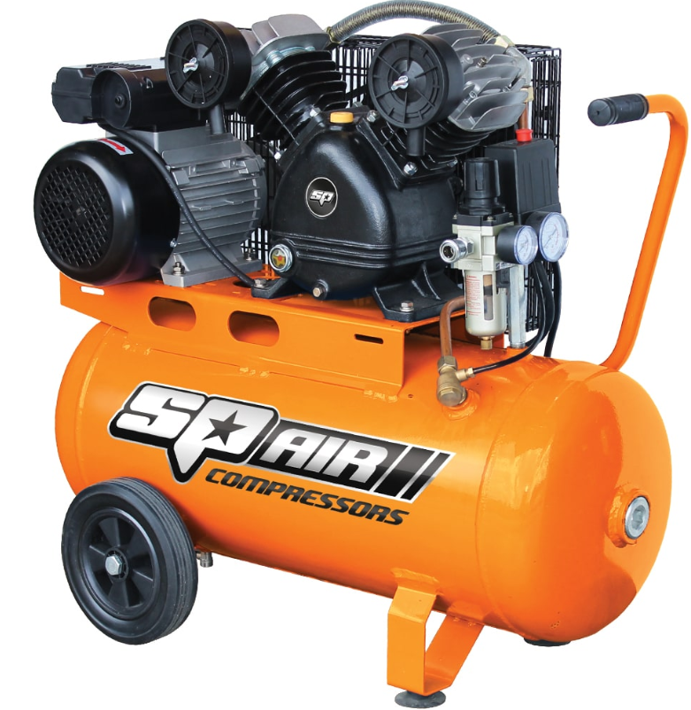 SP Tools Air Compressor - V-Twin Cast Iron Portable - 2.5Hp Belt Drive 60LT SP14 Pick Up In Store Compressor SP Tools