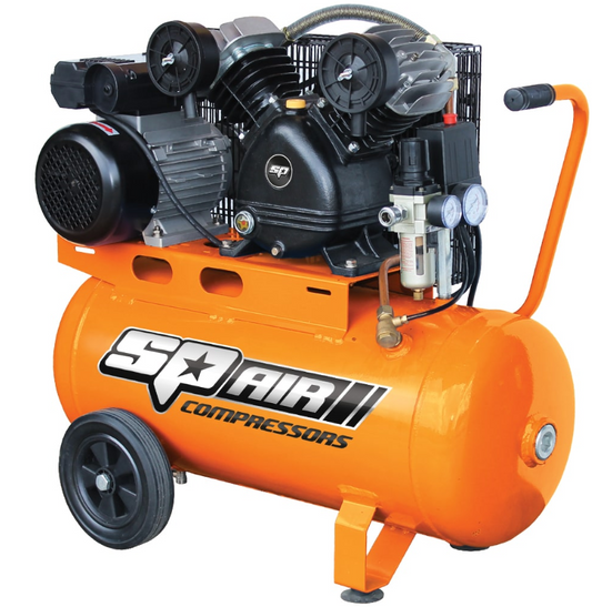 SP Tools Air Compressor - V-Twin Cast Iron Portable - 3Hp Belt Drive 60 LT SP17 Pick Up In Store Compressor SP Tools