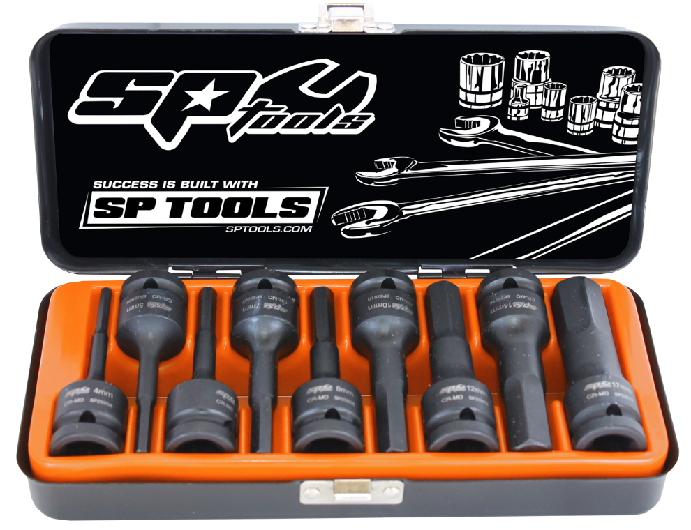 SP Tools 1/2"Dr Inhex Impact Socket Set - Metric - 9pc SP20370 Socket Set SP Tools