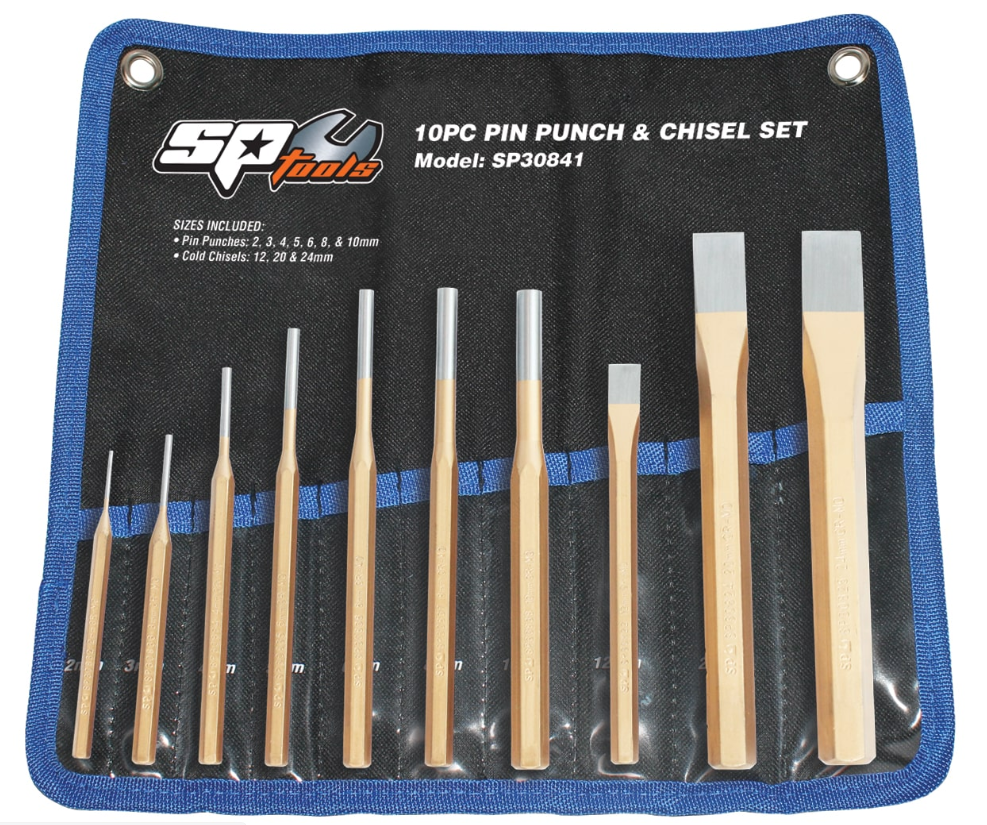 SP Tools Punch & Chisel Set - 10pc SP30841 punch set SP Tools