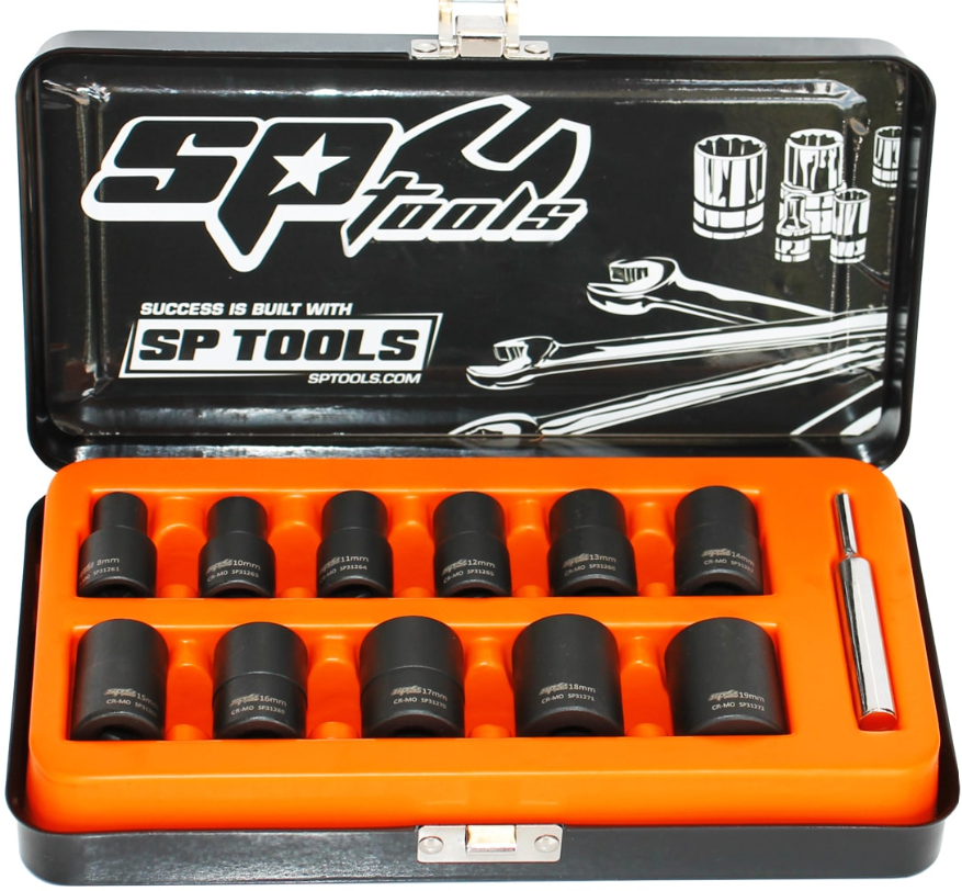 SP Tools 3/8"Dr Impact Twist Socket Set - Metric - 12pc SP31260 Socket Set SP Tools