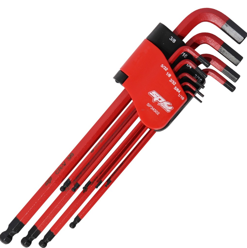 SP Tools Ball Drive Hex Key Set -SAE Black -Colour Coded 9pc SP34502 Hex Key SP Tools