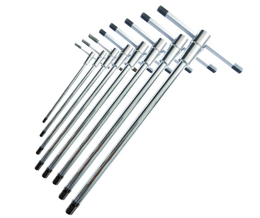 SP Tools T-Handle Hex Key Set Sliding Metric 8pc SP34710 Hex Key SP Tools