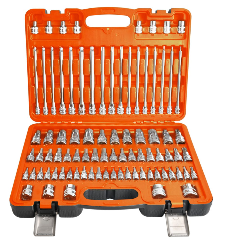 SP Tools 1/4"Dr, 3/8"Dr & 1/2"Dr Socket Bit Set Hex & Torx - Metric/SAE 84pc SP39625 Drill Bit SP Tools