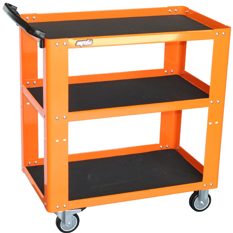 SP Tools Professional Service Trolley 3 Shelf Orange SP40019 Pick Up In Store Trolley SP Tools