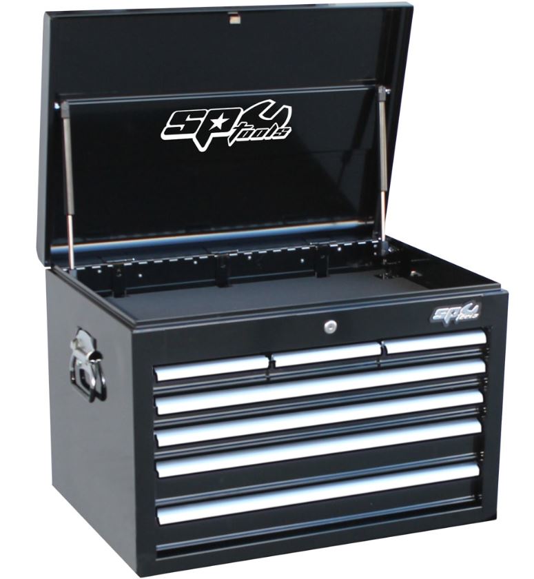 SP Tools Tool Box - 7 Drawer Deep Black/Chrome SP40102 Pick Up In Store Toolbox SP Tools