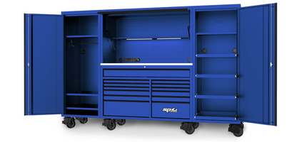 SP Tools USA Sumo Series Wide Roller Cabinet - 13 Drawer – Blue/Black SP44725BL Pick Up In Store Cabinet SP Tools