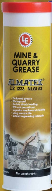 Almatek Mine & Quarry Grease Winter or Summer 450gm Tube LE 1233B LE 1235B grease Almatek