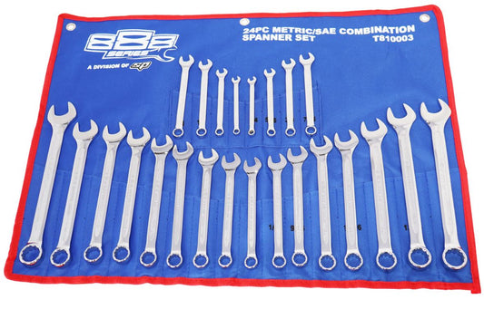 SP Tools Combination Roe Spanner Set Metric/Sae 24pc T810003 Spanner Set SP Tools