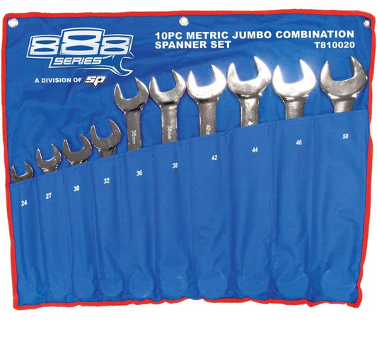 SP Tools 888 Combination Roe Spanner Set Jumbo Metric 10pc T810020 Pick Up In Store Spanner Set SP Tools