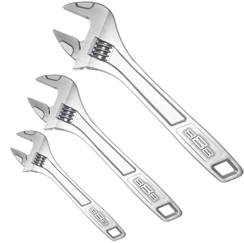 SP Tools ADJUSTABLE WRENCH SET 3PC 150mm 200mm 250mm T818000 Spanner Set SP Tools