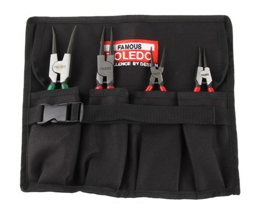 Toledo Circlip Pliers Tool Roll 4 Piece TCPR01 Plier and Cutters Toledo