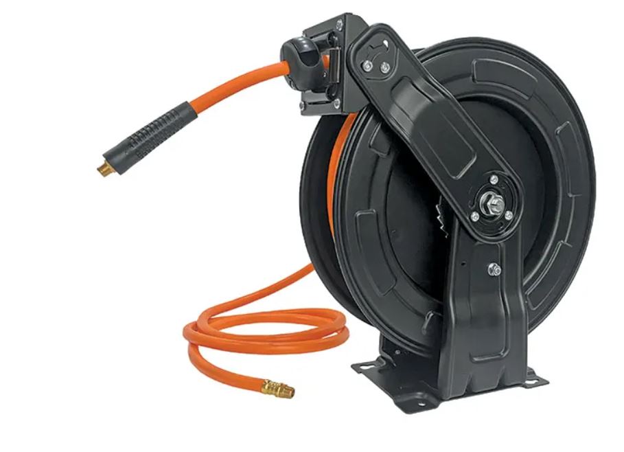 ITM Steel Retractable Air Hose Reel, 10mm X 20m Hybrid Polymer Air Hose With 1/4" Bsp Male Fittings TM300-022 Pick Up In Store Air Hose Reel ITM