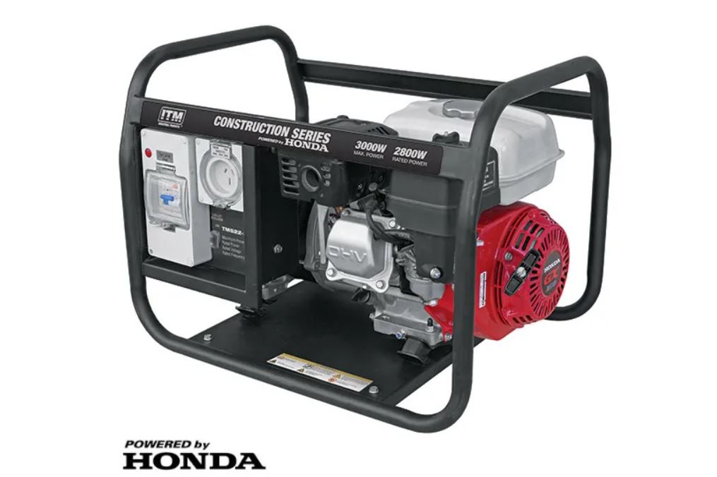 ITM 3.75KVA Generator Petrol 3000 Watt Peak With Honda Gx200 Engine TM522-3000 Pick Up In Store Generator ITM