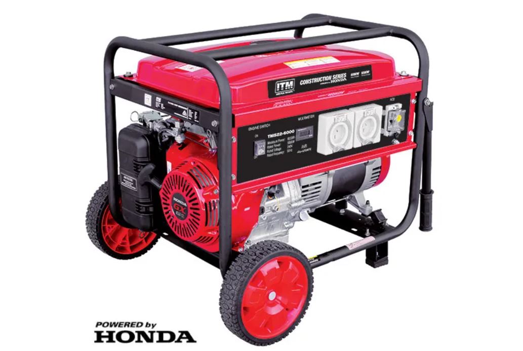 ITM 7.5 KVA Generator Petrol 6000 Watt Peak With Honda Gx390 Engine TM522-6000 Pick Up In Store Generator ITM