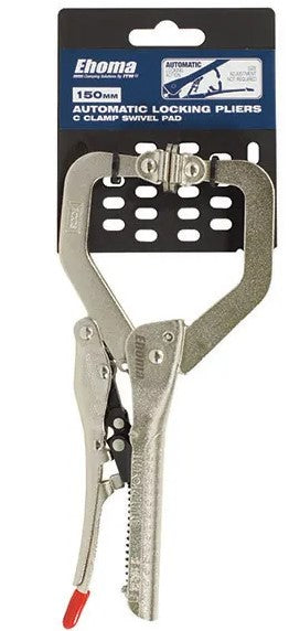 Ehoma Automatic Locking Plier, C Clamp Swivel Pad 150mm TM605-001 Clamp Ehoma