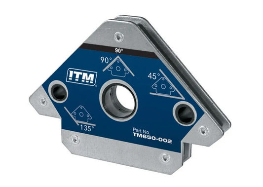 ITM Multi-Angle Welding Magnet, 25kgs Force, 90mm, 45°,90° & 135° TM650-002 Welding Magnet ITM