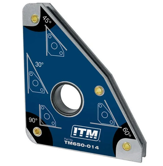 ITM Multi-Angle Welding Magnet, 55kgs Force, 150mm, 30°,45°,60°,90° &165°, Powerful Ndfeb Magnet TM650-014 Welding Magnet ITM