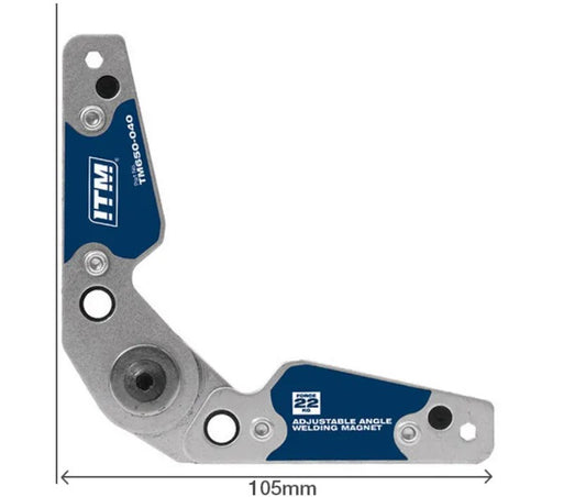 ITM Inside & Outside Adjustable Angle Welding Magnet, 22kgs Force, 105mm, 20° To 200°, Powerful Ndfeb Magnet TM650-040 Welding Magnet ITM