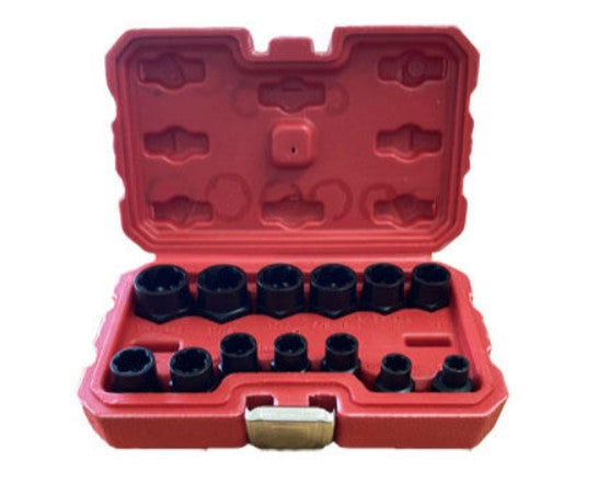 Mako Tools 13 PC Damaged Nut/Bolt Extractor Set TOS-013 Socket Set Mako