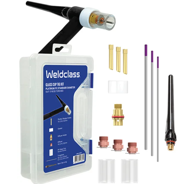 Weldclass TIG Parts Kit PX (Glass Cup) Series 17/18/26 STD WC-01662 welding accessories Weldclass