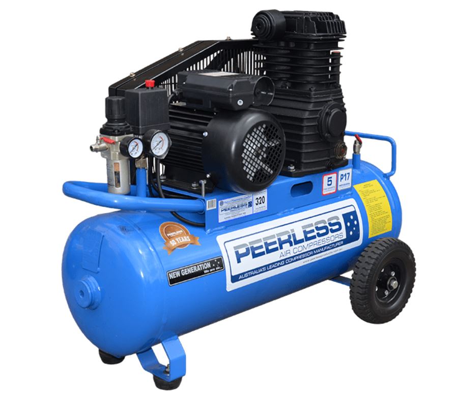 Peerless P17 Portable, 320LPM, 15AMP 3.5HP Belt Driven Compressor 00087 Compressor Peerless Products