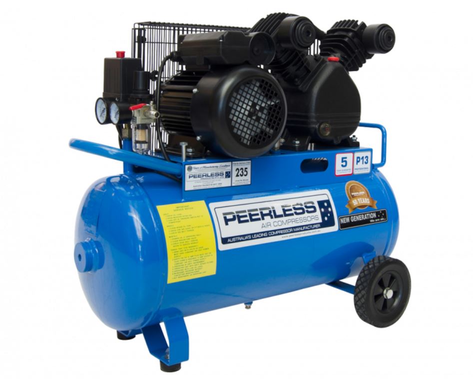 Peerless P13 Portable Electric ET200 2.5HP 240LPM 100PSI 48L Belt Driven Air Compressor 00092 Pick Up In Store Compressor Peerless Products