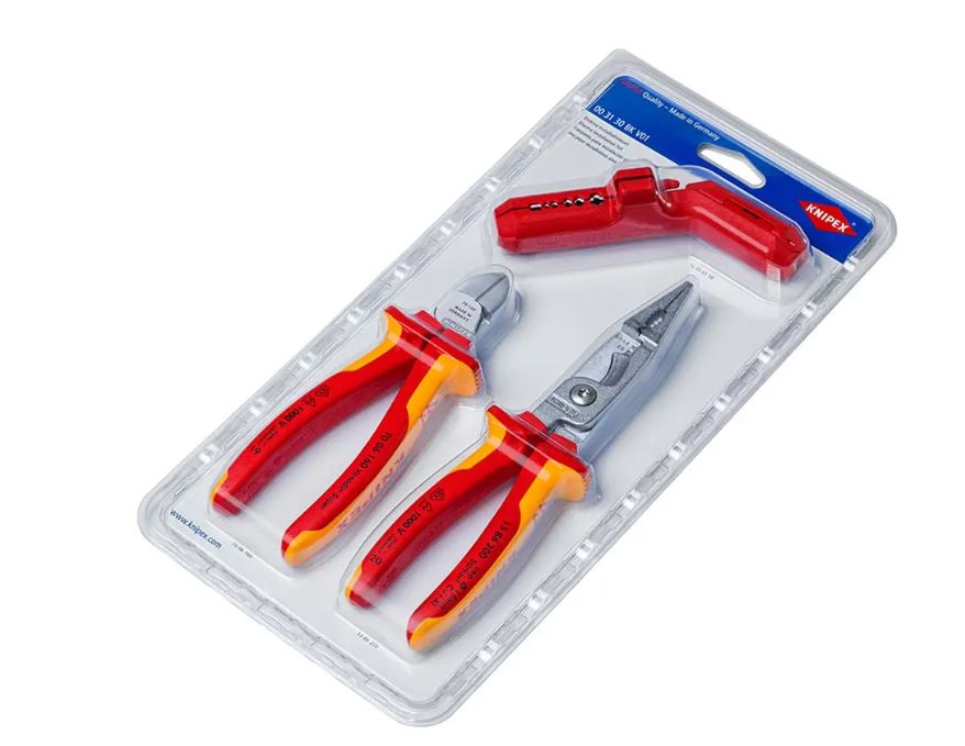 Knipex Electrical Installations Set 3 Piece 003130BKV01 Plier and Cutters Knipex