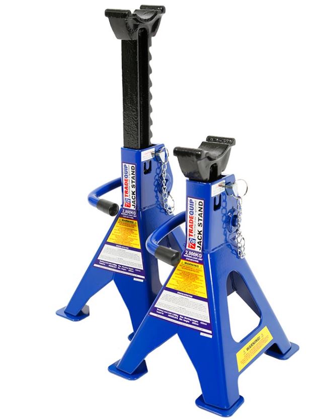 TQB Jack Stands Ratchet 2,000kg (Pair) 1128T Pick Up In Store Jack Stand TQB Trade Quip