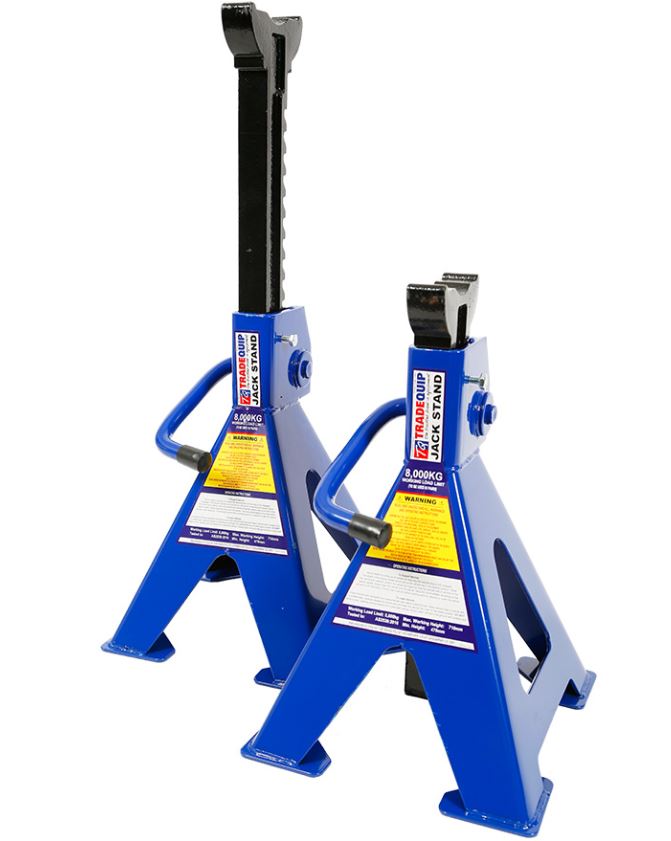 TQB Jack Stands Ratchet 8,000kg (Pair) 1162T Pick Up In Store Jack Stand TQB Trade Quip