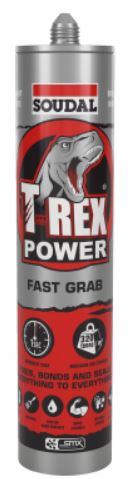 Soudal T-Rex Power Fast Grab 290ml x 12 128463 Pick Up In Store Adhesive Soudal