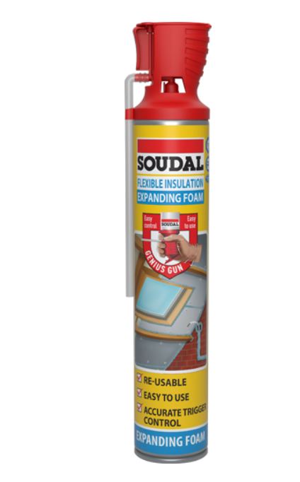 Soudal Genius Gun Flexible Insulation Foam Blue 750ml 130425 foam Soudal