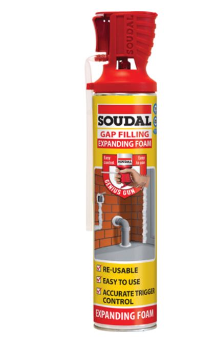 Soudal Genius Gun Expanding Foam 500ml or 750ml 132272 Pick Up In Store expanding foam Soudal