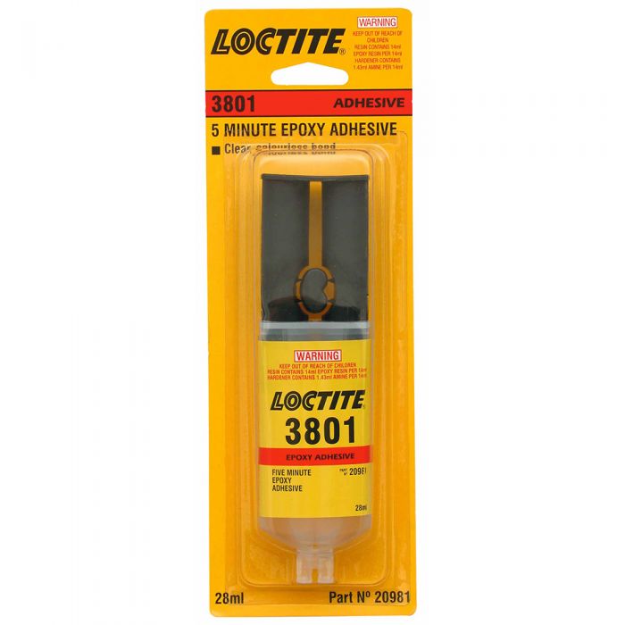 Loctite 3801 Epoxy 5 Minute Glue Dual Syringe 29.5ml EA-3801-029.5ML/LOCTITE Adhesive Loctite