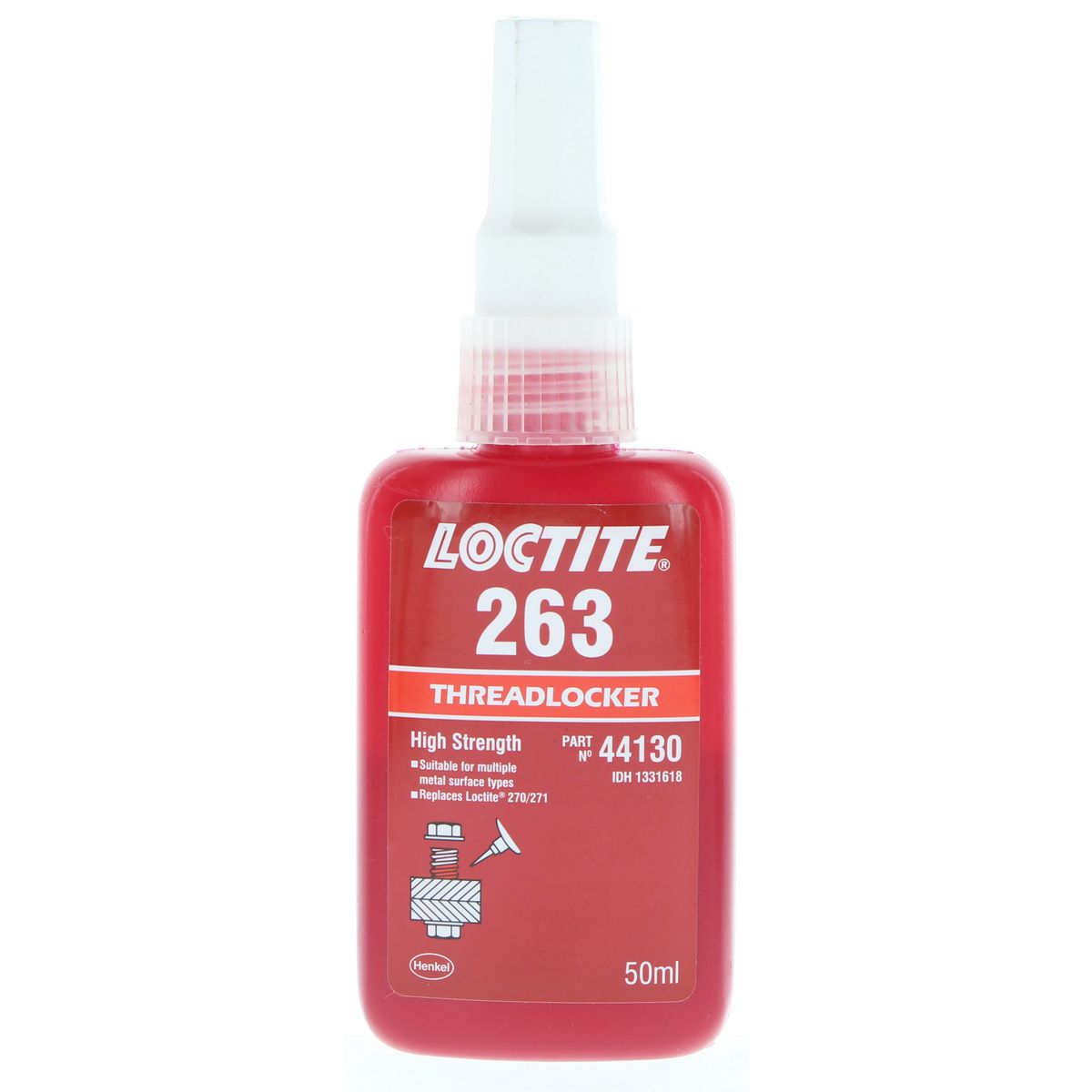 Loctite 263 Nutlock Threadlocker High Strength Red 50 ml 263-050ML/LOCTITE Adhesive Loctite