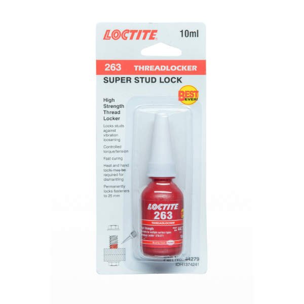 Loctite 263 High Strength Stud Lock Threadlocker Red 10ml 263-010ML/LOCTITE Adhesive Loctite