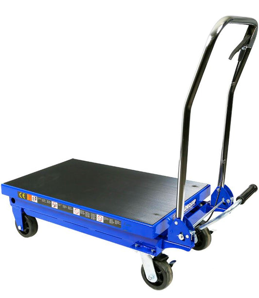 TQB Scissor Lift Workshop Trolley 450kg Folding Handle 6003T Pick Up In Store Trolley TQB Trade Quip