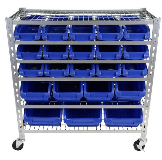 TQB 6 Tier Parts Storage Bin Rack 22 bin 6053 Pick Up In Store Storage Bin TQB Trade Quip