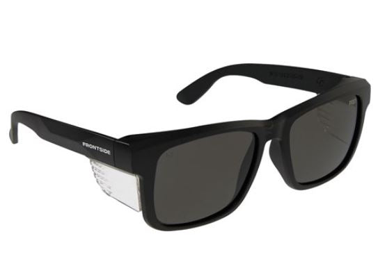 Paramount Safety Glasses Frontside Smoke Lens With Black Frame 6502BK Safety Glasses Paramount Safety Products