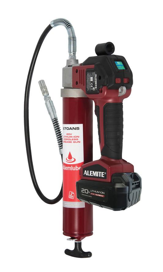 Alemlube 20V Lithium-ion Cordless Grease Gun 670AN5 Grease Pumps and Guns Alemlube