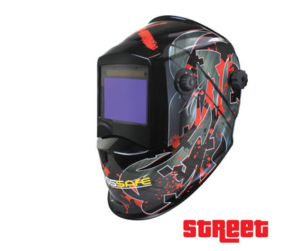 BossSafe Wide View Electronic Welding Helmet 700197 700198 700199 700200 Welding Helmet BossSafe STREET