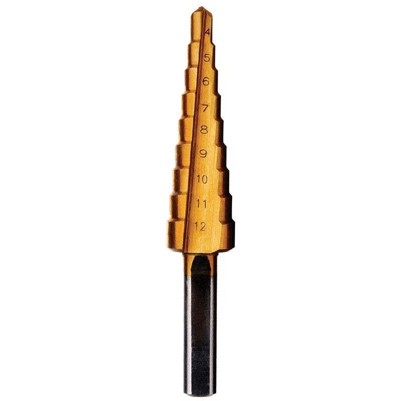 Alpha 1/4 - 3/4in Straight Flute Step Drill 9STI14-34 Drill Bit Alpha