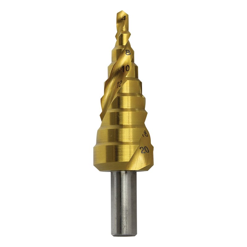 Alpha 4-20mm Step Drill Spiral Flute 9STSFM4-20S Drill Bit Alpha