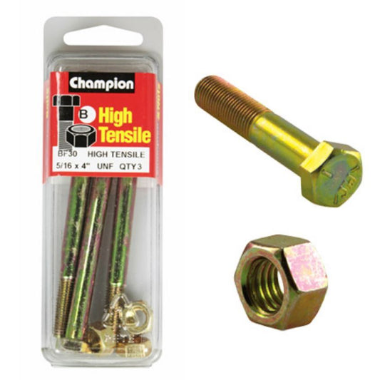 Champion Bolt and Nuts 4” x 5/16 BF30 Screws and Nuts Champion