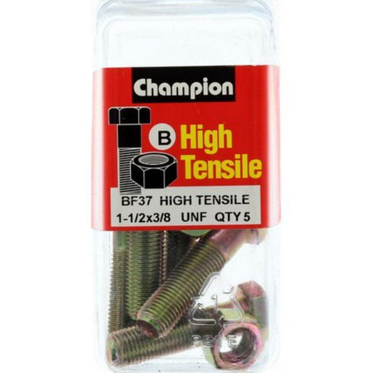 Champion Bolt and Nuts 1-1/2” x 3/8 BF37 Screws and Nuts Champion