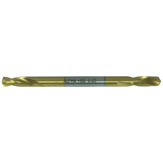 Alpha No.11 Gauge (4.85mm) Double Ended Panel Drill Bit Carded 2pk Gold Series C9D11 Drill Bit Alpha