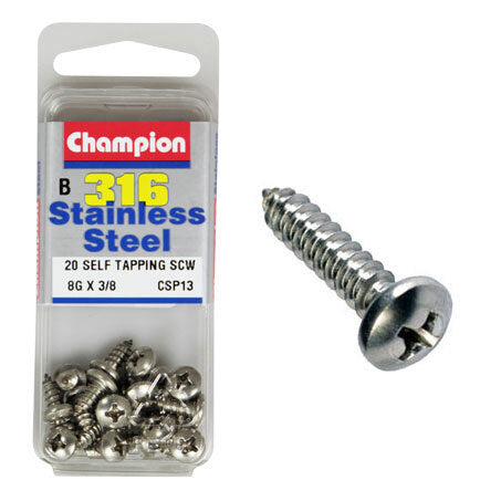 Champion Self Tapping Pan Head Screws 8G x 3/8 “ CSP13 Screws and Nuts Champion