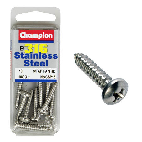 Champion Self Tapping Pan Head Screws 10G x 1 “ CSP18 Screws and Nuts Champion