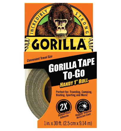 Gorilla Black Tape Handy 1" Roll 25.4M X 9M GG61001 tape Gorilla Glues & Tapes