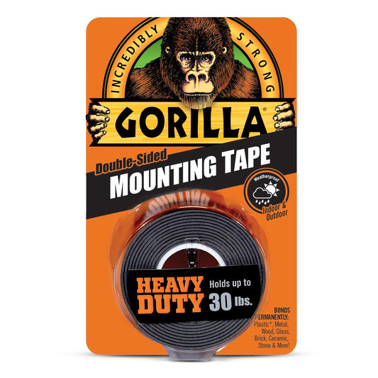 Gorilla Black Mounting Tape Roll 25.4mm x 152m GG41027 tape Gorilla Glues & Tapes